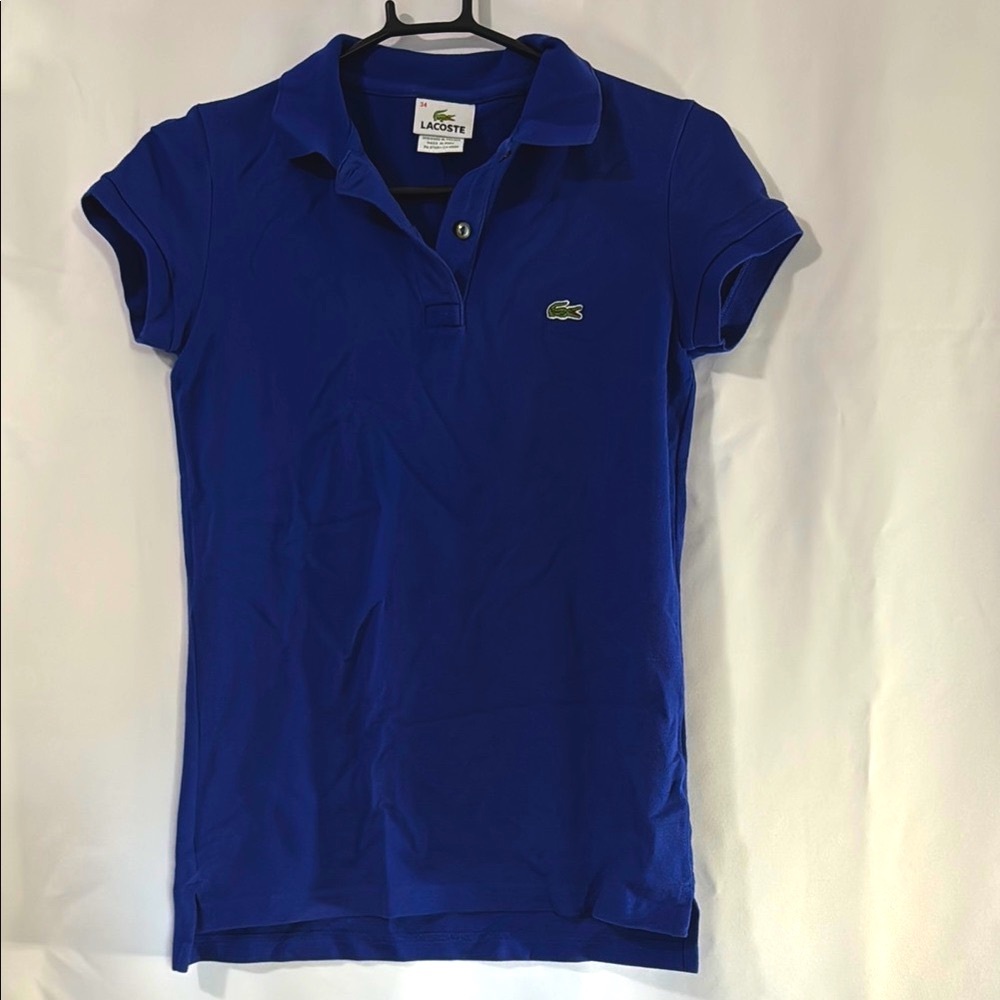 Lacoste | Blue Fitted Polo Short Sleeve Top